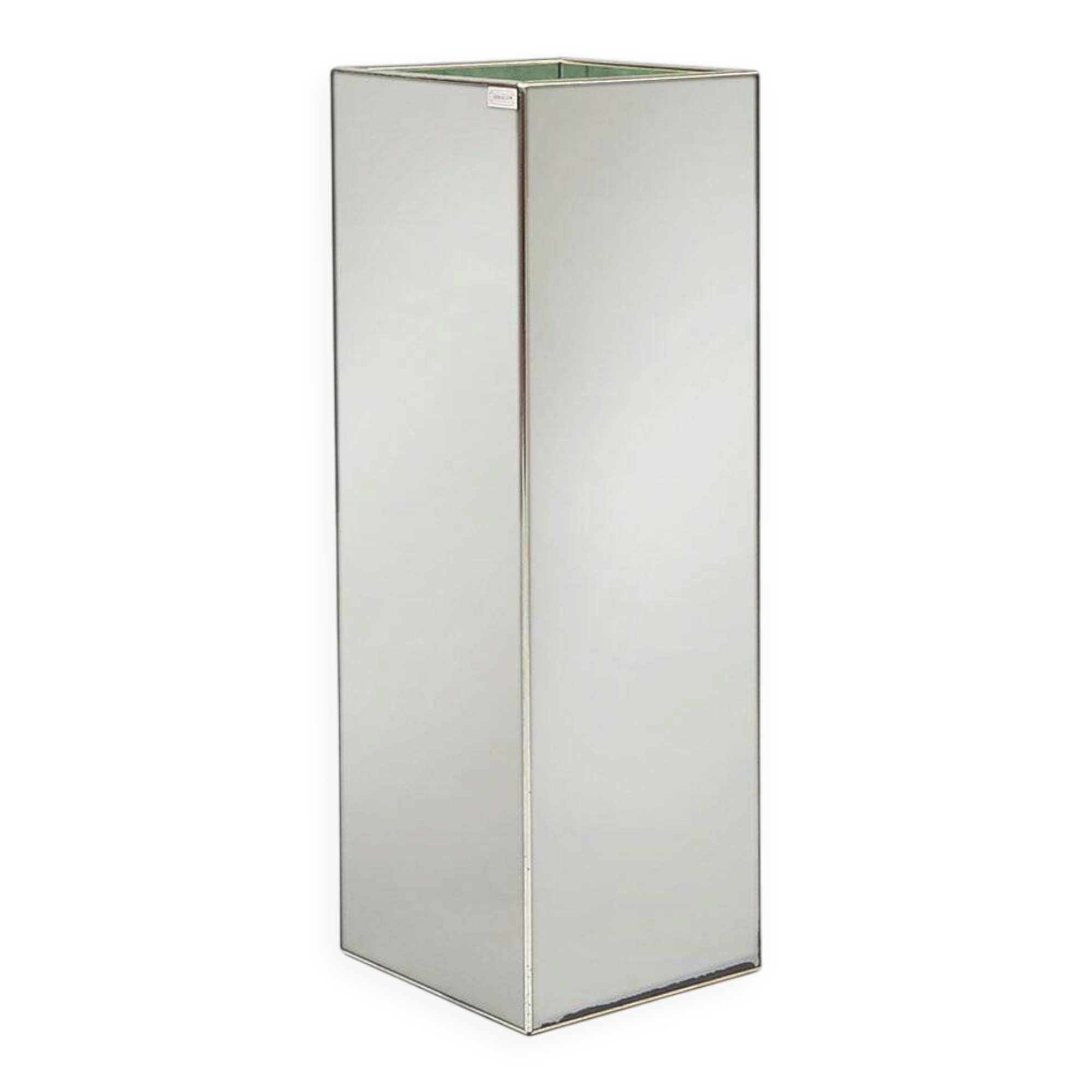 Mid‑Century Mirrored Plant Stand by Deknudt, Belgium 1980s
