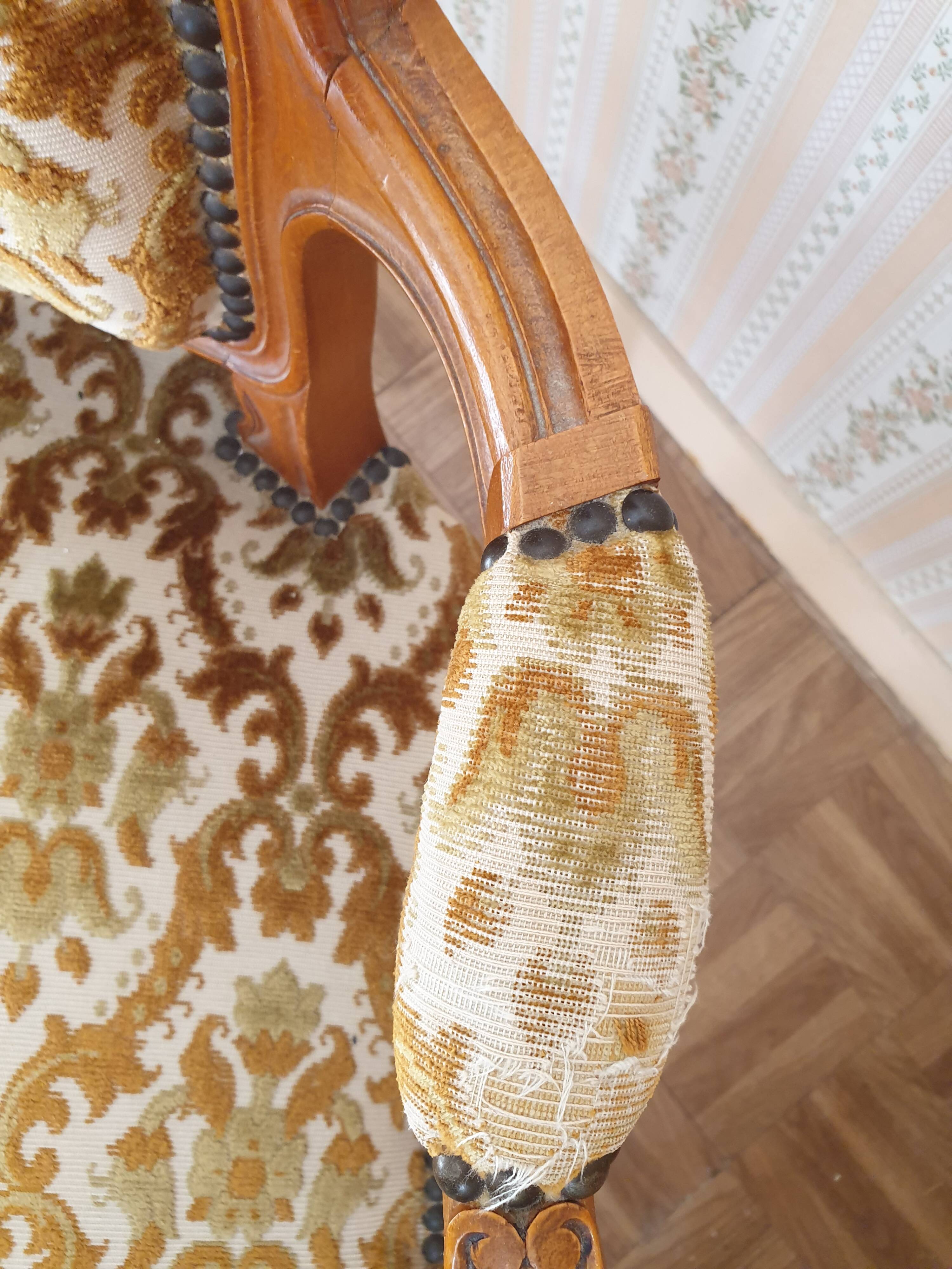 Louis XV style bergere armchair