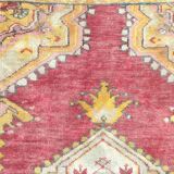 Tapis patiné orient laine fait mai 166 cm x 95 cm
