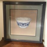 Poterie Ming bleu et blanc, peint à la main