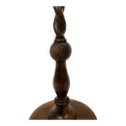 Organic whirlwind floor lamp in stained birch, Art Deco, Sweden, 1940s.