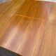 Table ronde extensible scandinave en teck dia 116cm longueur 176cm an60