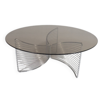 Table basse/table basse Wire Space Age dans le style de Warren Platner pour Knoll, Allemagne, années