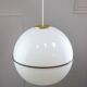 Italian Space Age Pendant Lamp in Plexiglass and Brass, 1970s