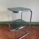 Chrome and smoked glass side table 1970