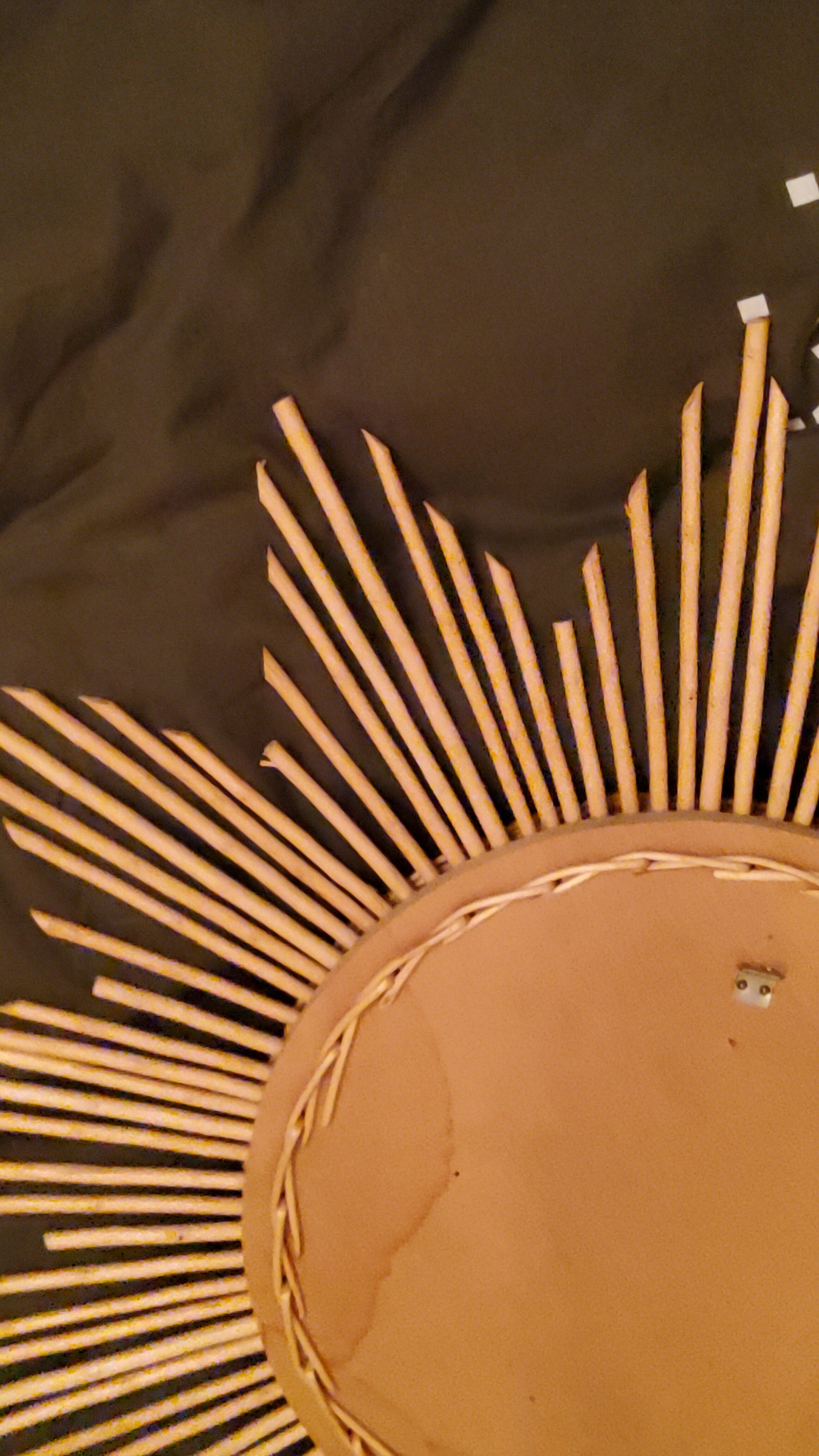 Rattan sun mirror from the 70s