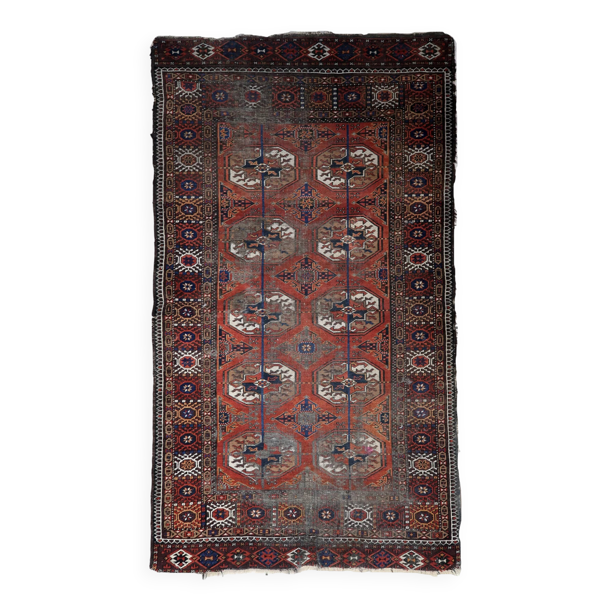Handmade vintage Afghan Baluch rug 93cm x 164cm 1920s