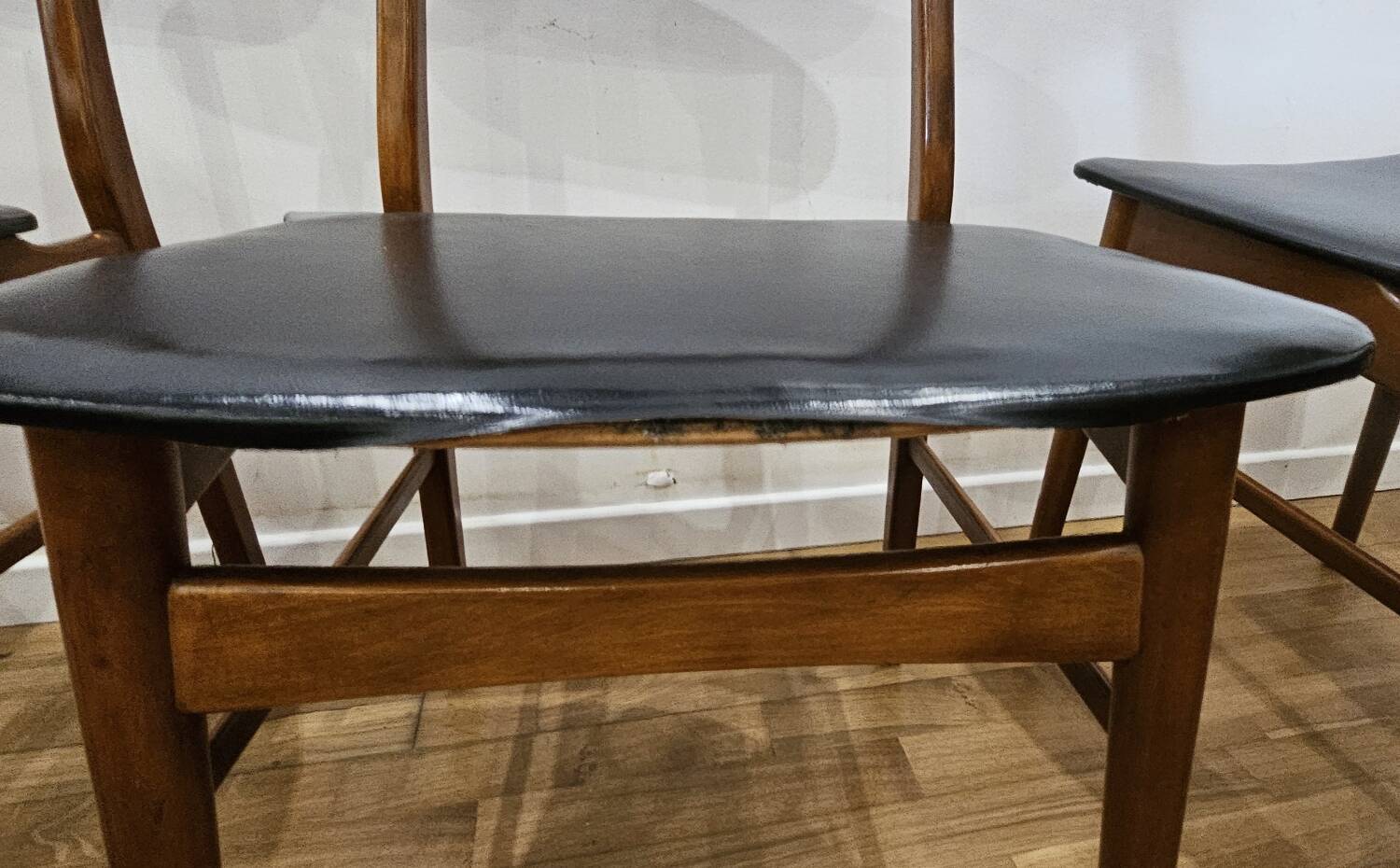 6 Danish teak chairs farstrup model monaco