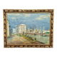Peinture à l'huile encadrée Paysage, 1990