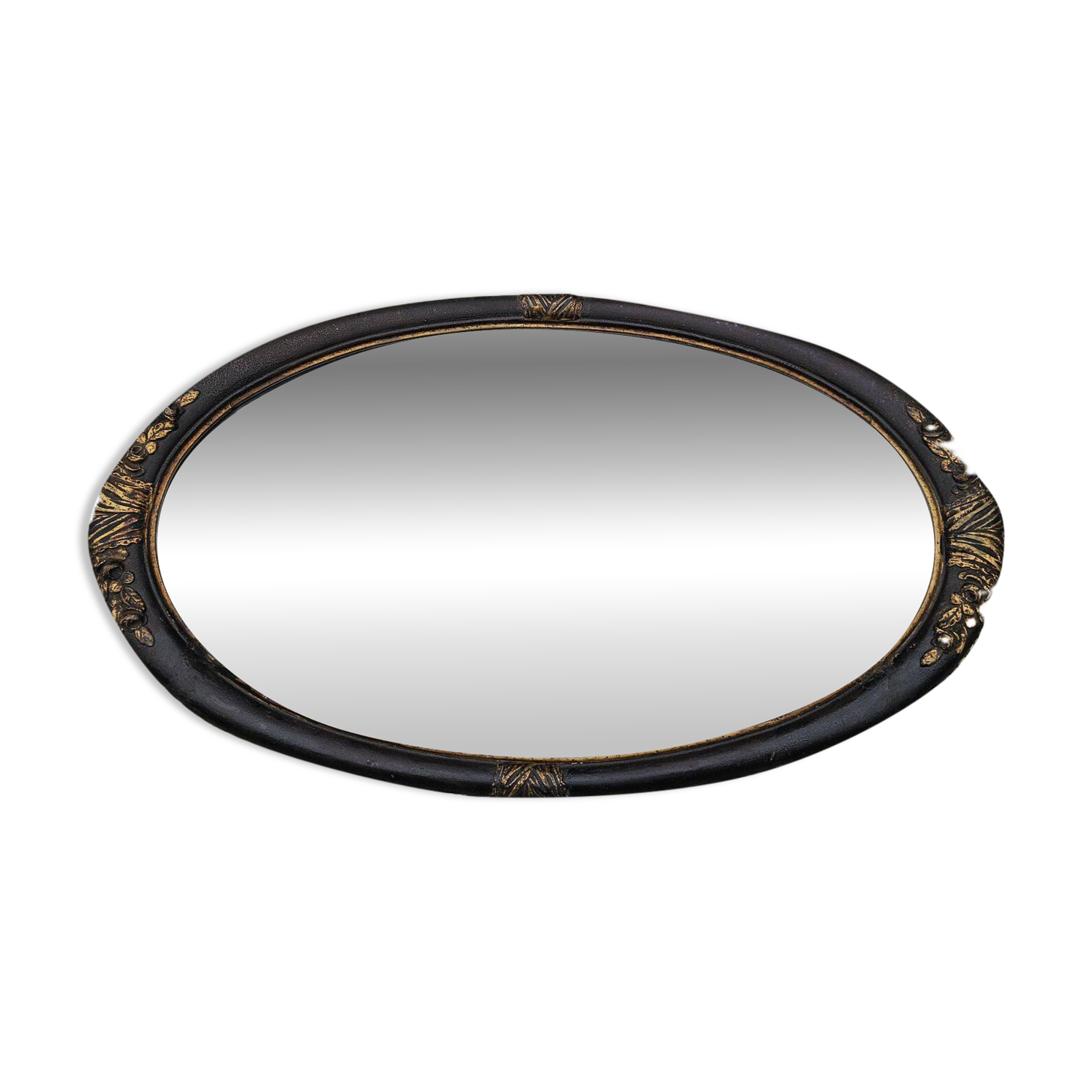 Bevelled Glass Art Deco Oval Mirror