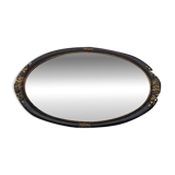 Bevelled Glass Art Deco Oval Mirror