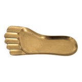 Brass tray in the shape of a foot from the 60s