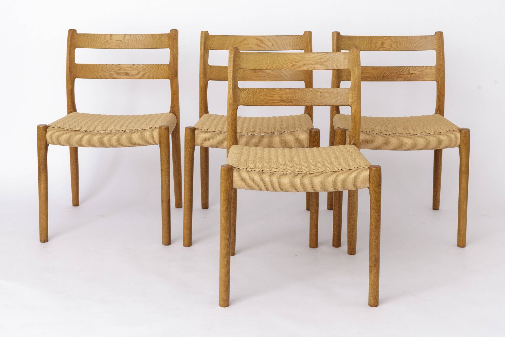 Niels Otto Møller Model 84 Dining Chairs Set of 4, Oak, 1970s Danish