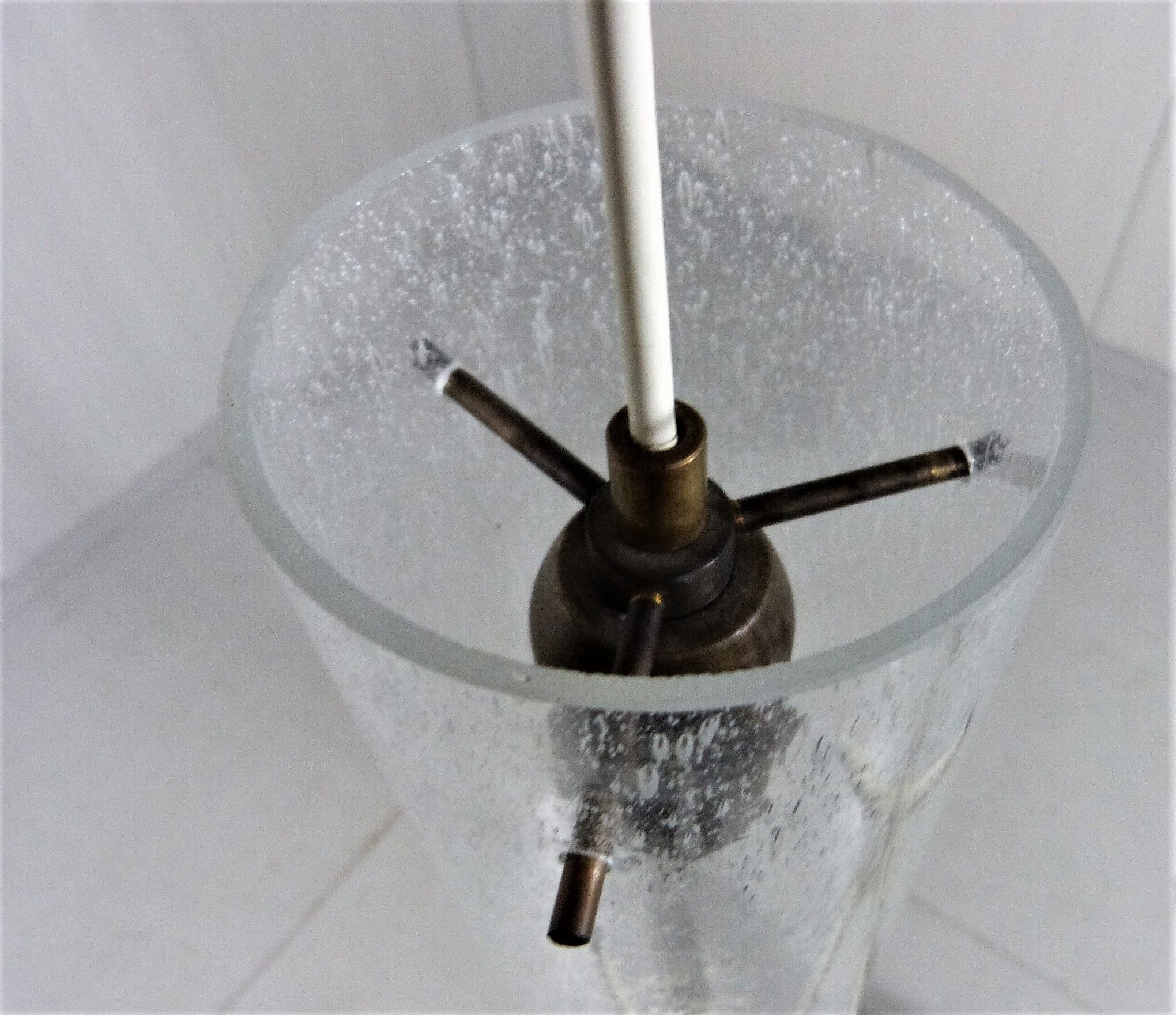 Glass hanging lamp Kaiser Leuchten, 1960’s