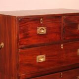 Military or Naval Chest of Drawers in Mahogany - 19th Century