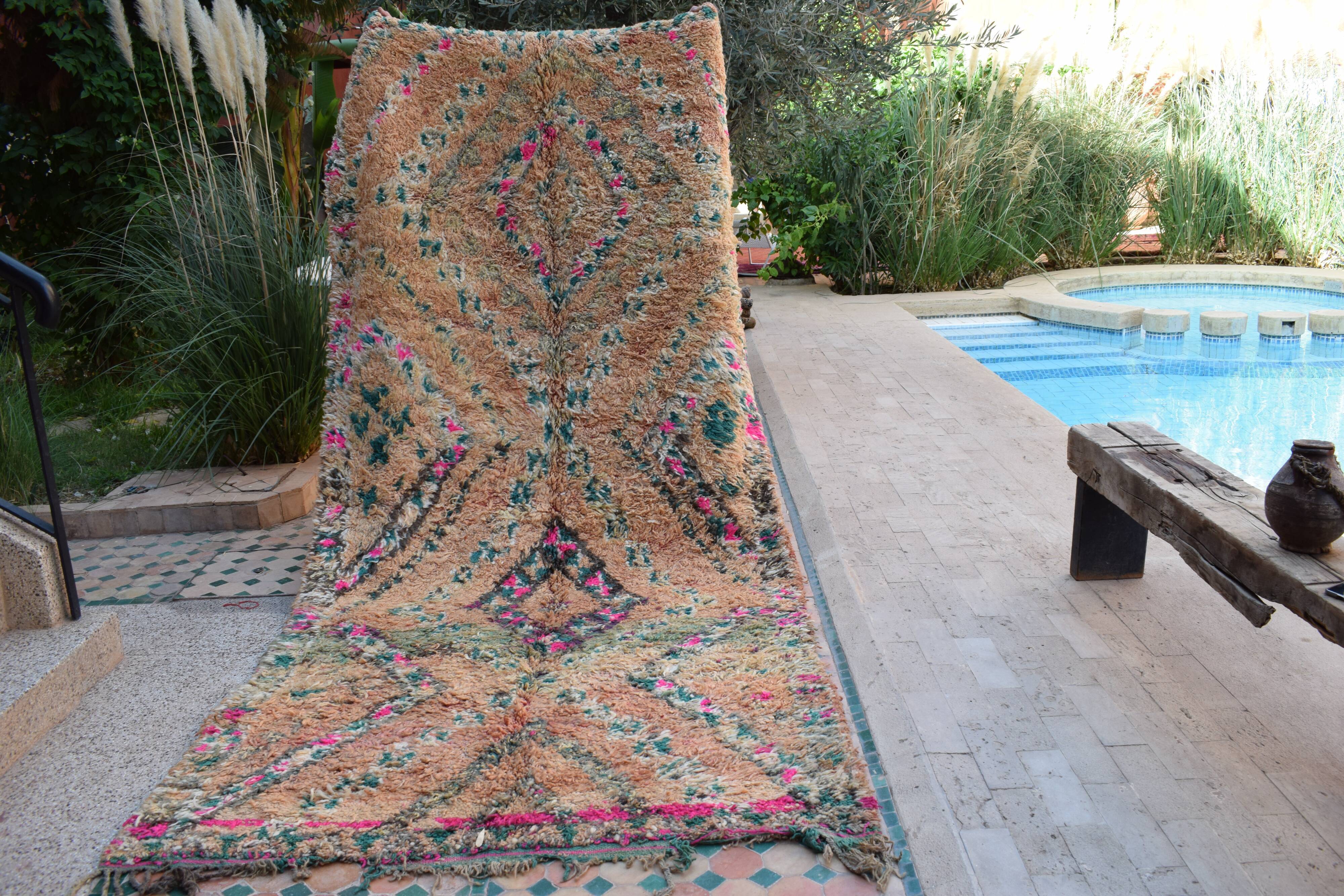 Berber rug Moroccan vintage Atlas, 325x161 cm