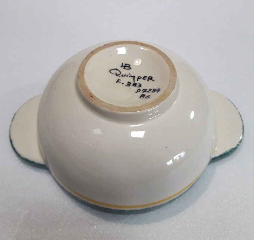 Bowl with ears HB Quimper with name Alain
