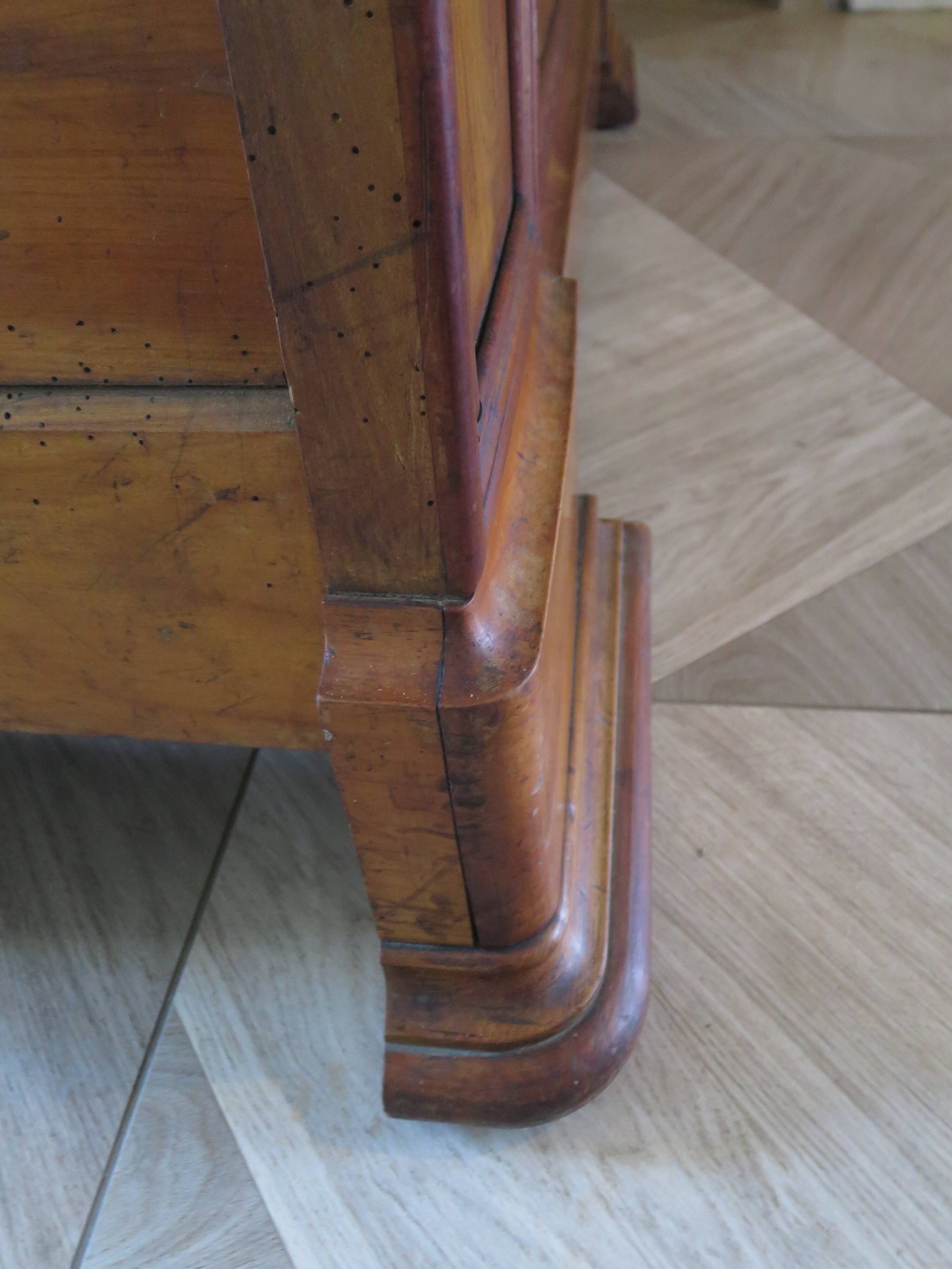 Antique trunk bench - Louis Philippe style - trunk seat - solid wood