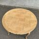 Table de repas ronde, ovale extensible en chêne poncé