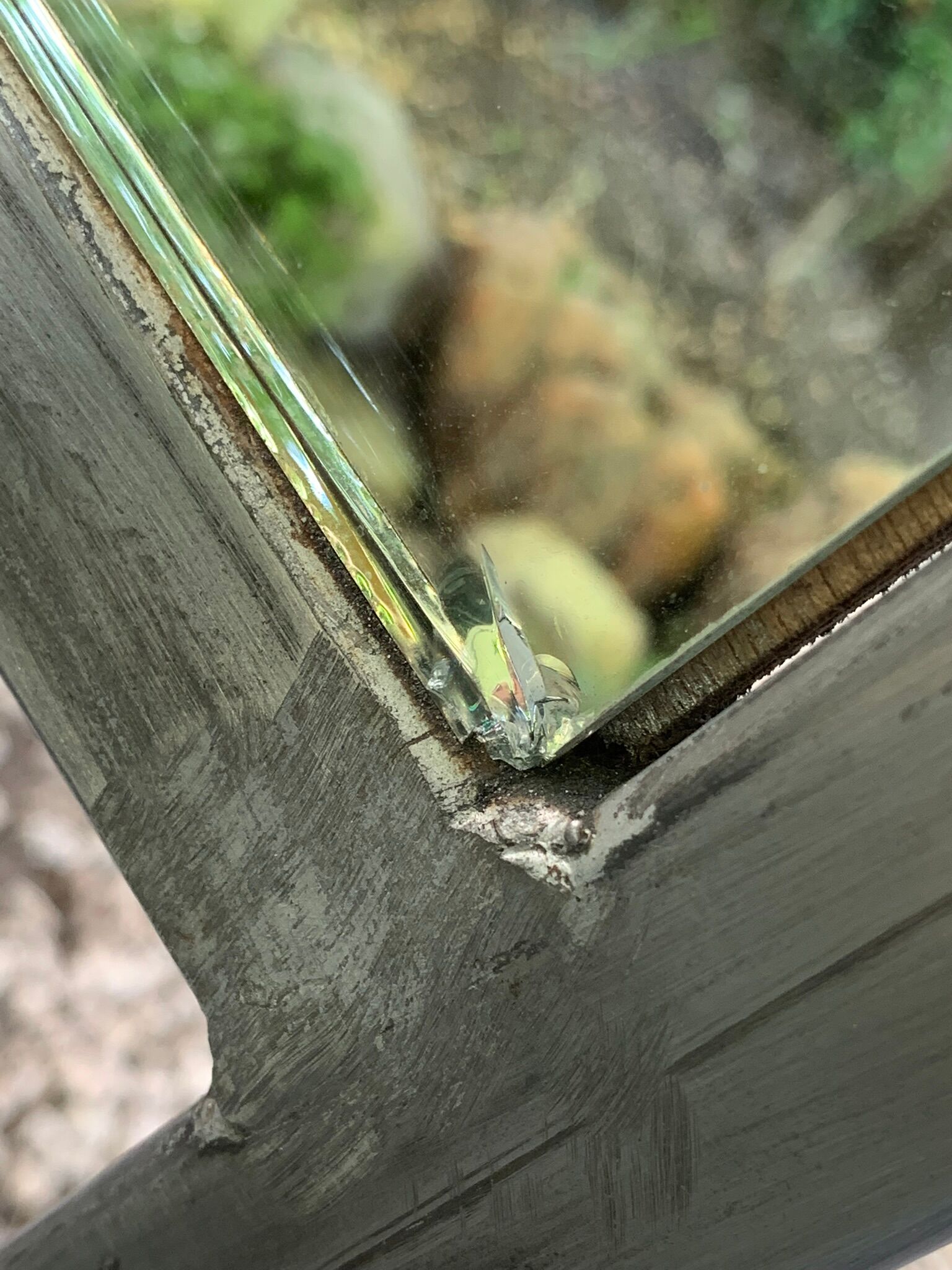 Double-sided workshop mirror on wheels 104x53 cm