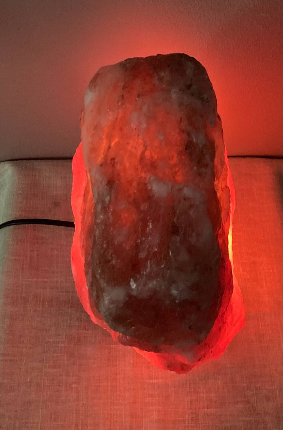 Genuine Himalayan salt stone lamp from the 1970s