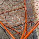 Orange lattice armchair