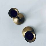 Pair of gilded brass candlesticks