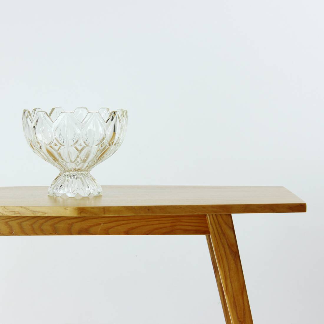 Bol en verre pressé unique, collection Tulip Hermanowa Hut, 1957