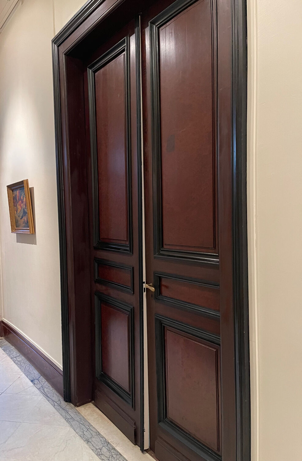 Double communication door