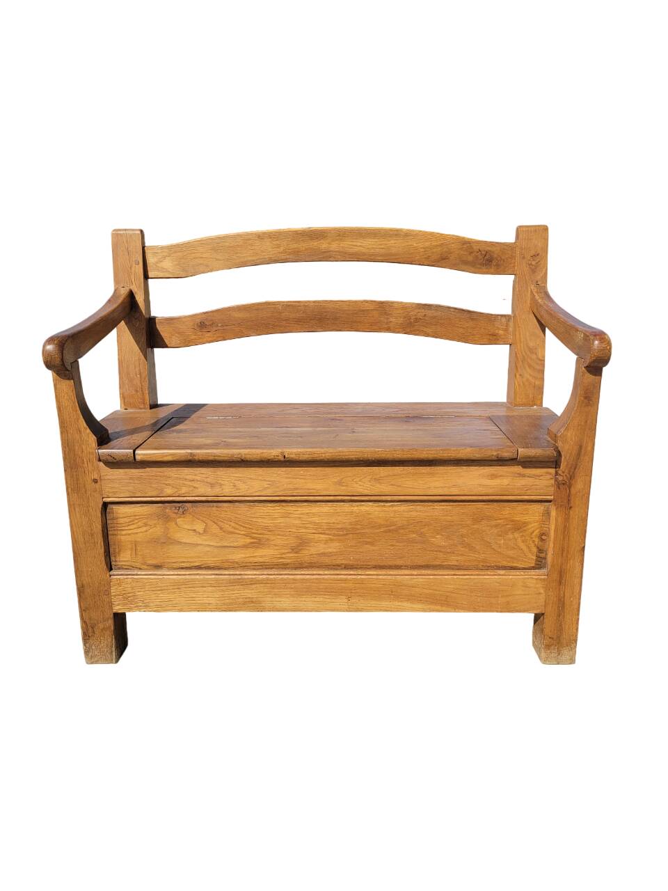 Blonde wooden chest bench