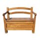 Blonde wooden chest bench