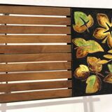 Vintage coffee table 1970 - Ceramic, oak and metal