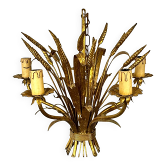 Wheat ear chandelier “Coco Chanel” Maison Jansen