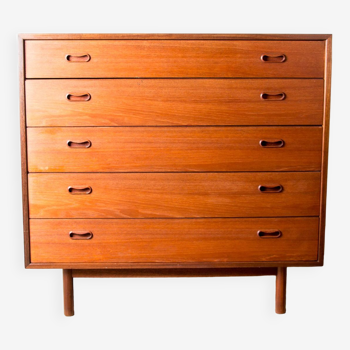 Large Danish Teak Commode by Arne Vodder for Christian Linneberg 1960.