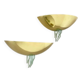 Set of two minimalist wall lights in the style of sciolari from baulmann, germany, 1980s