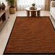 Moroccan Berber Mrirt rug in tobacco brown wool, black weave – 210 × 300