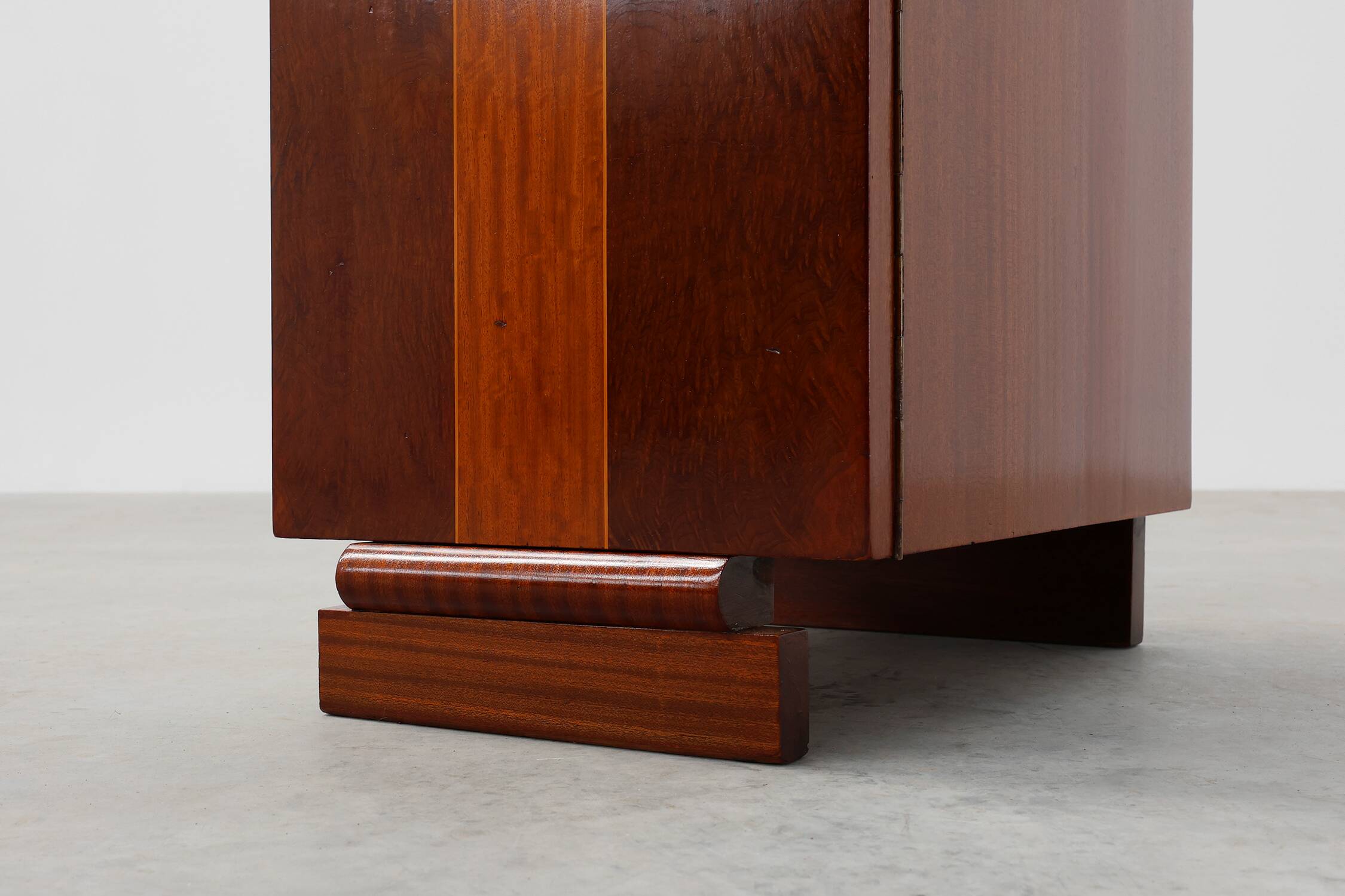 Unique Art Deco cabinet with veneer wood inlay, France 1920s