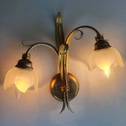 Pair of vintage Keria Italy silver and gold wall sconces