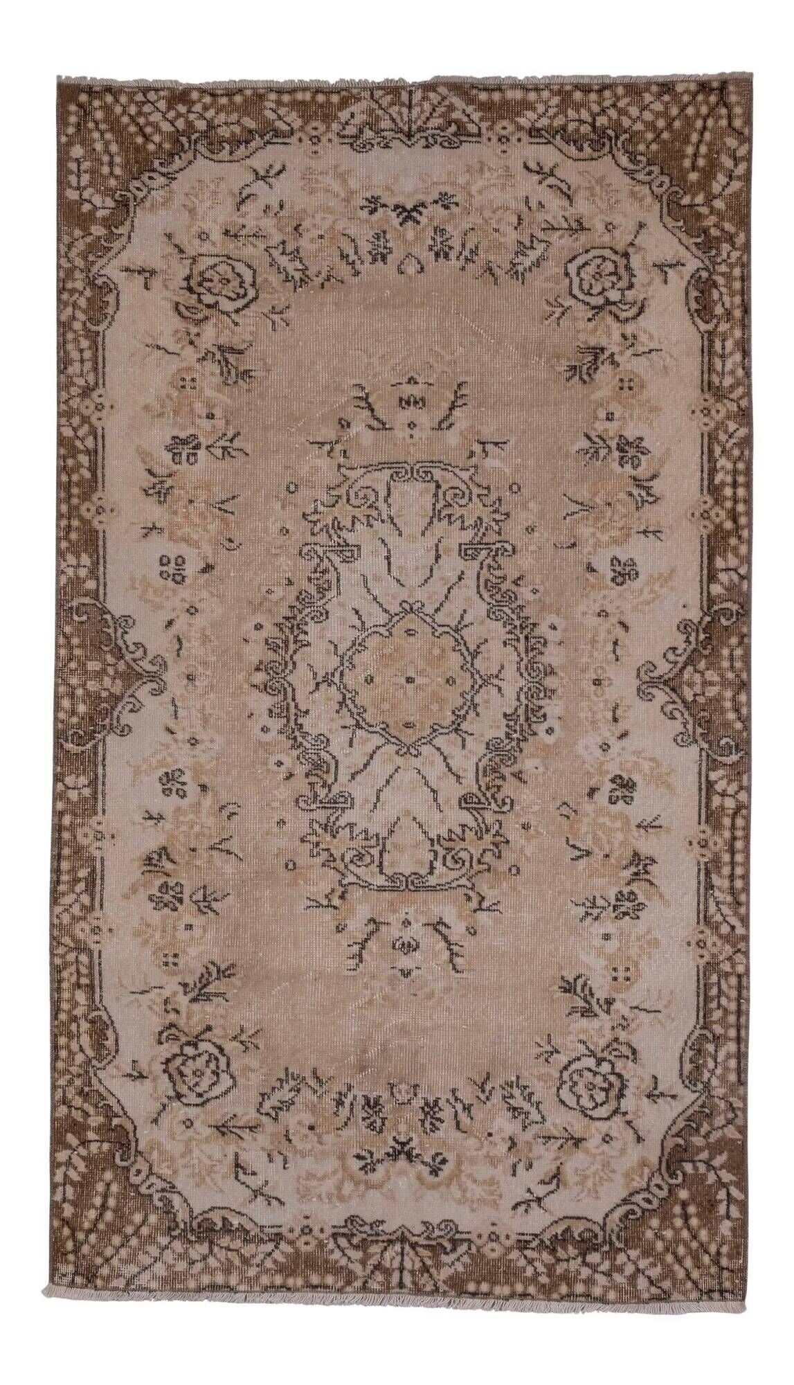 Vintage Turkish rug handmade 117x201 cm