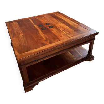 Wood and cloth coffee table