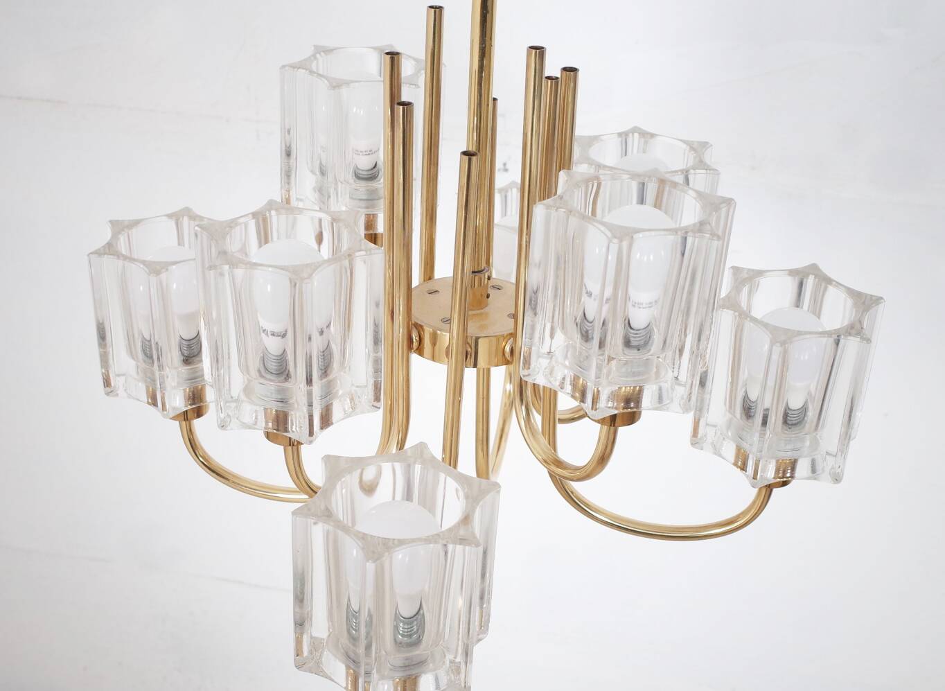 Lustre en Verre Cristal de Peill & Putzler, 1970s