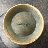 Brown and White Lacquered Copper Ashtray / Vide-Poche by Del Campo, Italy