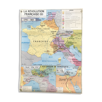 Carte scolaire de 1966 L'Europe après le congrès de Vienne - La Révolution Française