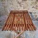 Vintage folding garden table in pine, mid-20th century.