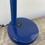 Articulated blue metal bedside lamp