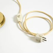 1960s Space Age brass table lamp by Kaiser Leuchten  with 3 glass globes