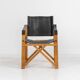 fauteuil safari en chêne et cuir