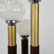 Mid-Century Murano Glass Floor Lamp in Wood and Metal with 3 Light Points