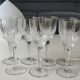 Lot of 7 x crystal glasses. Star/palmette decoration in St Louis style.