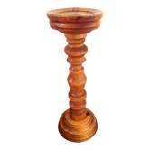 Turned wooden column stand / vintage 60s-70s